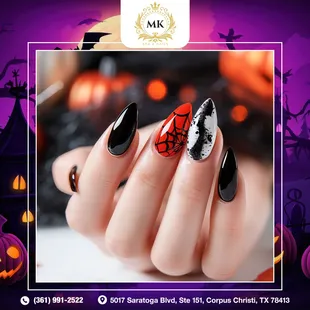 New nails done, ready for all the Halloween festivities and fun!