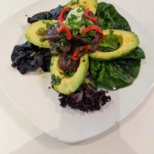 Avacado and steak salad