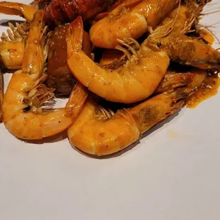 Just a little portion of the 2lb bag of shrimp and  crawfish. Delicious!