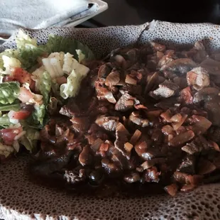 Beef Kelwa with Mushrooms.