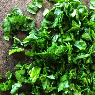 Fresh organic produce for today's delicious spinach bread.