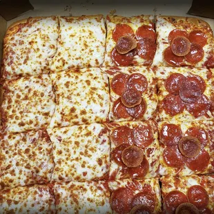 pepperoni and cheese pizza