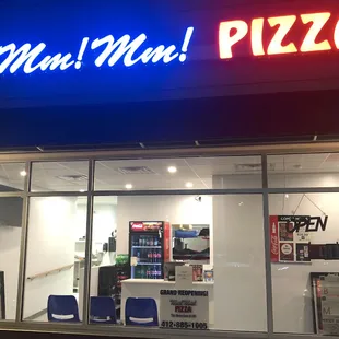 the front of the restaurant