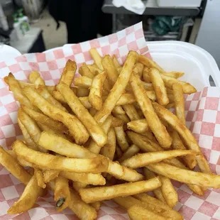 Freshly made french fries