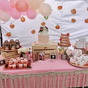 I loved how she made my boho peach theme dessert table come to life!