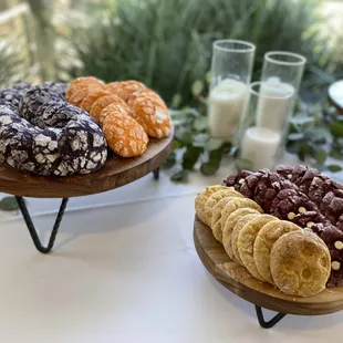 April 10, 2021 Dessert table for wedding. Crinkle Cookies by MMC Bakes