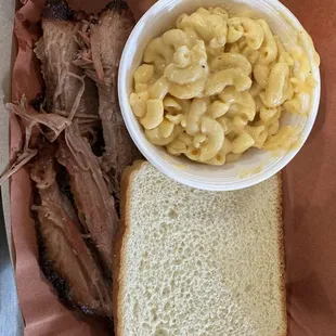 1 Meat Plate w Brisket (plenty of brisket - hard to see from the photo)
