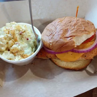 Chicken sandwich &amp; potato salad