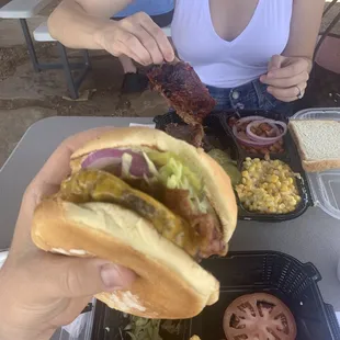 Another shot of the burger