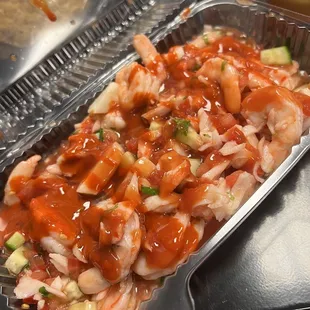 Camarones tostada (single order)