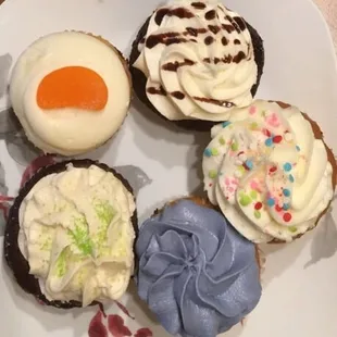 a variety of cupcakes