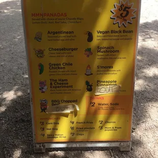 The menu
