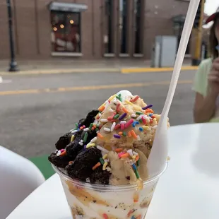 a woman taking a picture