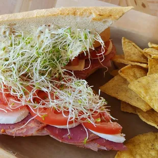 The Italian Job sandwich with its top up