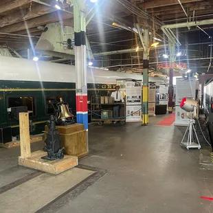 Indoor museum space (about train staff)