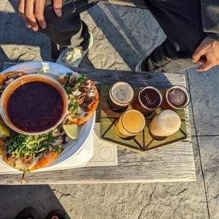 a plate of food on a table
