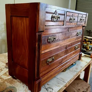 Cherry dresser after restoration
