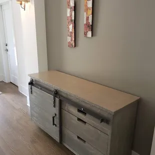 hallway cabinet with sliding door