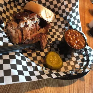 The special-pulled pork sandwich