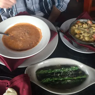Creamy Tomato Basil, Mac, and Asparagus