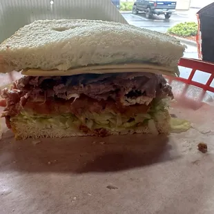 1/2 sandwich... i was hungry.
