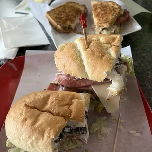 a cut in half sandwich