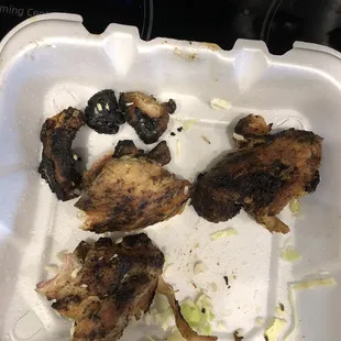 Pulehu Chicken was burnt and dry.
