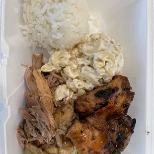 Teriyaki chicken &amp; Kalua pig