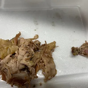 This time half of my pork was just fat and I almost broke a tooth because of bones in the chicken.