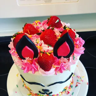 Fresh strawberry's and cream cake