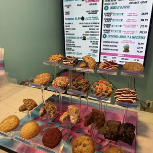 Cookie options and menu