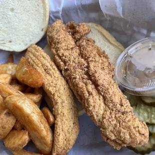 Fried catfish sandwich