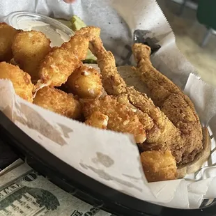 Wisconsin Cheese Curds &amp; Frog Leg