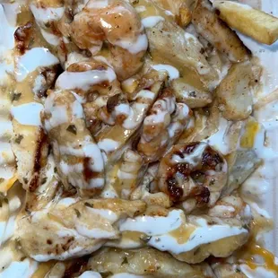 Chicken and shrimp fries