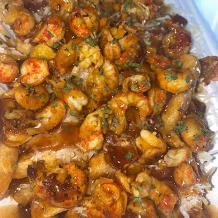Crawfish Parmesan cheese Honey Garlic Fries