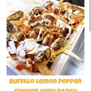 Buffalo Lemon Pepper Chicken with Ranch