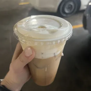 Sugar cookie shaken espresso with cold foam
