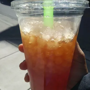 Strawberry bubble tea