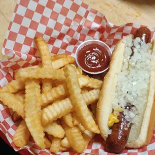 Beef or Polish hot dog?