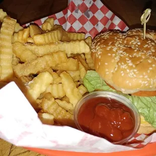 Cheeseburger &amp; fries, now serve Teriyaki fries too!