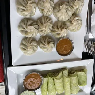 Chicken momo and vegetable Leto
