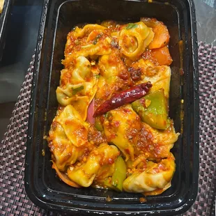 Vegetable chilly momo