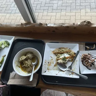 Friend chicken , chatamari , momo and barfi momo