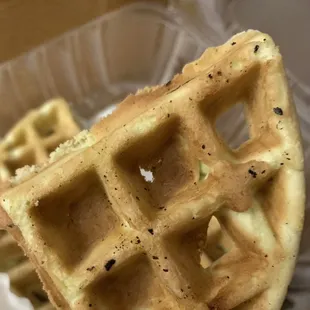 Pandan waffle after 25 min of waiting