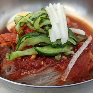 Naengmyun.  Handmade noodles. Best ever.
