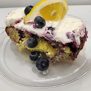 a slice of cake on a plate