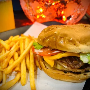Moana burger with pineapple and grilled onions...yummm!