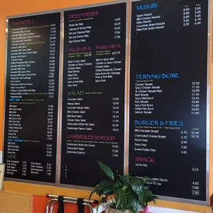 Current menu