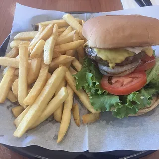 Charbroiled Cheese Burger Combo