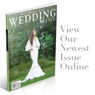 As seen in the latest issue of Hawaii Bride and Groom Magazine Front cover.  Our Premiere Location, The Hula Pa